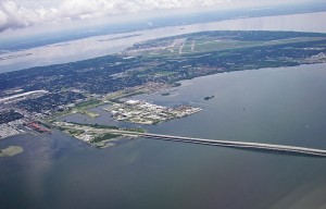 Aerial view of MacDill Air force base