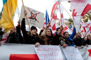 Georgians protest against Moscow's policies (Image: Eana Korbezashvili/Civil.ge)