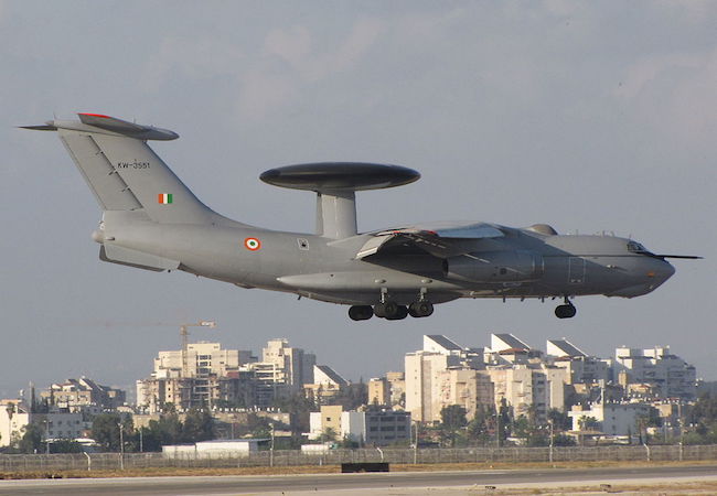 The Indian Air Force's A-50EI, equipped with the Israeli EL/W-2090 airborne radar. India is Israel's largest Asian economic partner. (Photo by Michael Sender: Courtesy of WikiCommons)